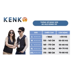 Áo sưởi ấm KENKO Nhật Bản 7-9 vùng nhiệt pin 10000mah tốt nhất hiện nay