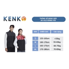 Áo sưởi ấm KENKO Nhật Bản 7-9 vùng nhiệt pin 10000mah tốt nhất hiện nay
