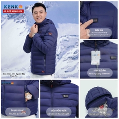 Áo sưởi Nhật Bản Kenko J08 chạy bằng pin siêu ấm, vải chống nước tuyệt đối