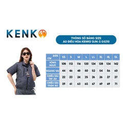 Áo điều hòa KENKO suns-G5210 Nhật Bản kiểu dáng cộc tay chất liệu vải gió cao cấp