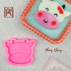 Khuôn silicon làm rau câu hình bò sữa