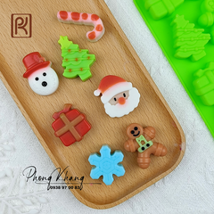 Khuôn silicon làm rau câu hình ông già noel