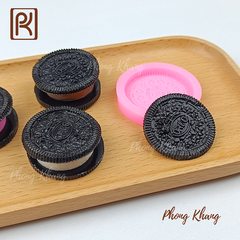 Khuôn silicon hình bánh oreo
