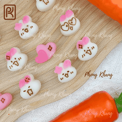 Khuôn silicon làm rau câu hình thỏ và trái tim