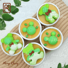 Khuôn silicon làm rau câu hình gấu brick