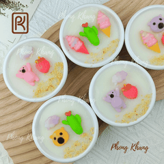 Khuôn silicon làm rau câu hình xương rồng và gấu