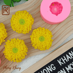 Khuôn silicon 4d làm rau câu hoa cúc vạn thọ