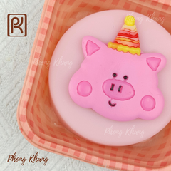 Khuôn silicon 3d làm rau câu hình con heo