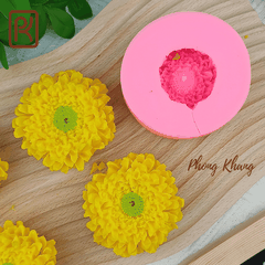 Khuôn silicon 4d làm rau câu hoa cúc vạn thọ