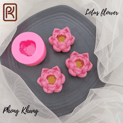 [Ảnh thực tế] Khuôn silicon 4d Phong Khang làm rau câu hoa sen