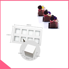 Khuôn silicon làm pudding hình vuông