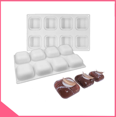 Khuôn silicon làm pudding hình vuông bầu