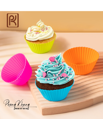 Combo 10 khuôn silicon làm bánh cupcake