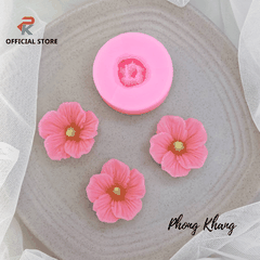 Khuôn silicon 4d hoa đào nhật