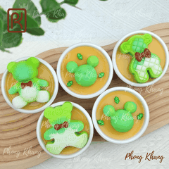 Khuôn silicon làm rau câu hình gấu brick