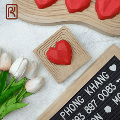 Khuôn silicon hình trái tim kim cương