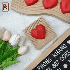 Khuôn silicon hình trái tim kim cương