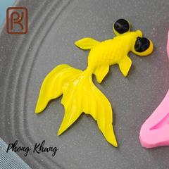 [Ảnh thực tế] Khuôn silicon 4d Phong Khang làm rau câu cá ba đuôi