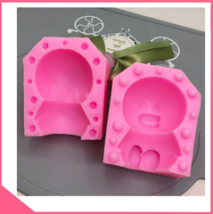 Khuôn silicon 4d làm rau câu vịt line friend