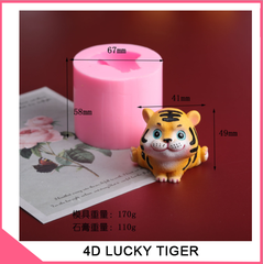 Khuôn silicon 4d con cọp ngồi hai chân