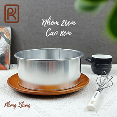 Nhôm tròn liền 26cm cao 8cm