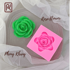 [Ảnh thực tế] Khuôn silicon 4d Phong Khang làm rau câu hoa hồng