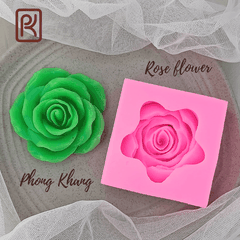 [Ảnh thực tế] Khuôn silicon 4d Phong Khang làm rau câu hoa hồng