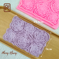 Khuôn silicon ốp thành bánh hoa hồng