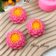 Khuôn silicon 4d làm rau câu hình hoa sen hoàng gia