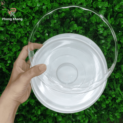 Set 10 hộp tròn trắng 16cm đựng rau câu thỏi vàng