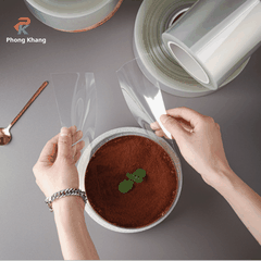 Cuộn mica trong suốt quấn thành bánh lạnh 6cm - cuộn 1kg