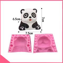 Khuôn silicon 4d làm rau câu hình gấu trúc lớn