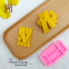 Khuôn silicon làm rau câu vàng miếng lớn nhỏ