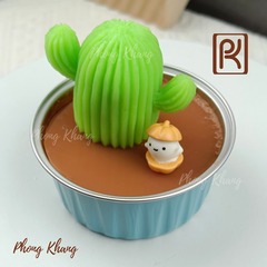 Khuôn silicon 4d làm rau câu xương rồng