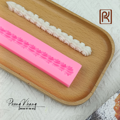 Khuôn silicon làm rau câu hình viền bánh kem xoắn ốc