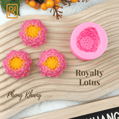 Khuôn silicon 4d làm rau câu hình hoa sen hoàng gia