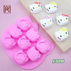 Khuôn silicon mèo Hello Kitty