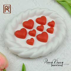 Khuôn silicon làm rau câu hình trái tim lớn nhỏ