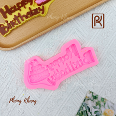 Khuôn silicon làm rau câu chữ happpy birthday