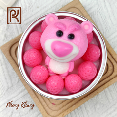 Khuôn silicon 4d gấu dâu Lotso