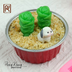 Khuôn silicon làm rau câu hình sen đá xoắn nhỏ