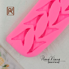 Khuôn silicon làm rau câu hình chiếc lá đôi