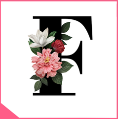 Mica chữ rau câu alphabet - chữ F