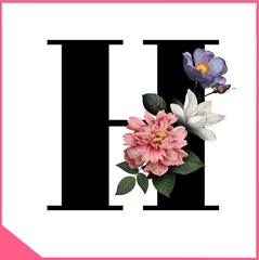 Mica chữ rau câu alphabet - chữ H