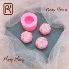 [Ảnh thực tế] Khuôn silicon 4d Phong Khang làm rau câu hoa mẫu đơn cúp