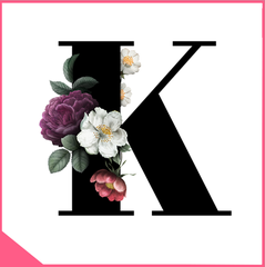 Mica chữ rau câu alphabet - chữ K