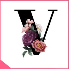 Mica chữ rau câu alphabet - chữ V