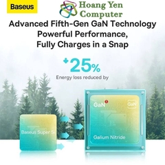 Bộ Sạc Nhanh 20W Baseus GaN5 Mini - Type C to Light, PD20W - Hoàng Yến Computer