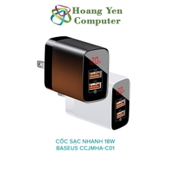 Cốc Sạc Nhanh Baseus Mirror Lake 2 Cổng USB (Sạc Nhanh 18W) - BH 12 Tháng Chính Hãng