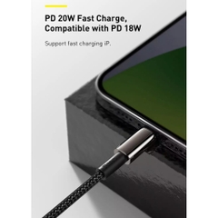 Cáp Sạc Nhanh 20W Cho iPhone 12 BASEUS Tungsten TYPE C - LIGHTNING Dài 1M - BH 12 Tháng 1 đổi 1 (MÀU SẮC NGẪU NHIÊN)